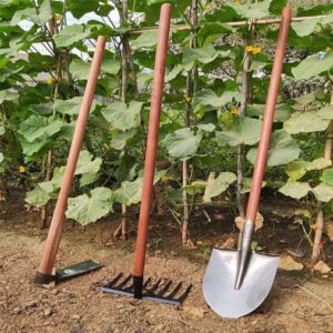 Long Handled Garden Hoe and Shovel Set