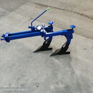 Blue Double Share Tractor Plow Attachment